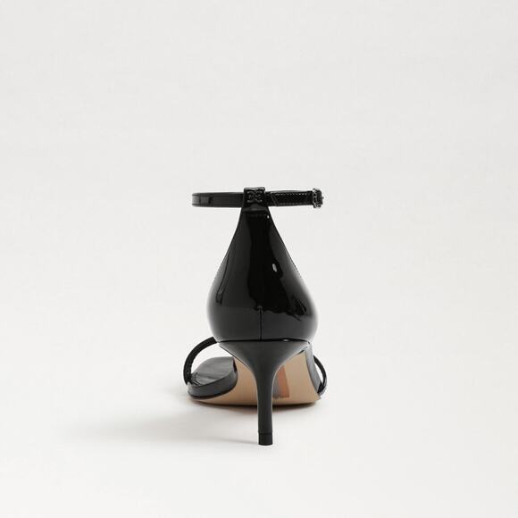 Sam Edelman Black Patent Leather PEONIE KITTEN HEEL SANDAL - Picture 6 of 15